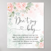 Blush roze winter Zeg geen baby game Poster (Voorkant)