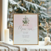 Blush roze Winterkerstboom Mam-osa bar Poster