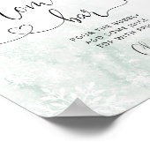 Blush roze wintersneeuwvlokken mam-osa bar Poster (Hoek)