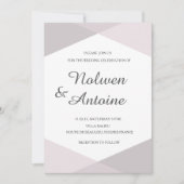 Blush roze wiskundige geometrische elegante modern kaart (Voorkant)