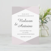 Blush roze wiskundige geometrische elegante modern kaart (Staand voorkant)