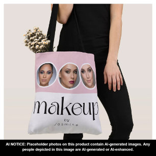 Blush Roze Wit 3 Foto MUA Make-up Artiest Tote Bag