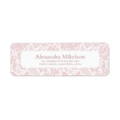 Blush Roze Wit Chinoiserie Bloemen Vrijgezellenfee Etiket (Voorkant)