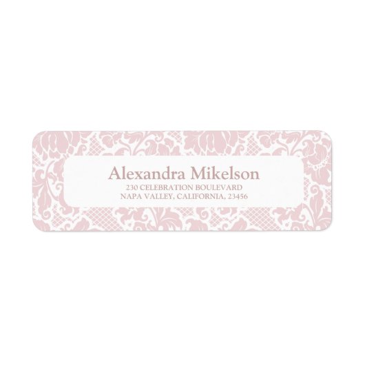 Blush Roze Wit Chinoiserie Bloemen Vrijgezellenfee Etiket (Voorkant)