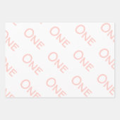 Blush roze wit een jaar oud inpakpapier vel (Voorkant 3)