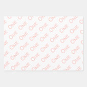 Blush roze wit een jaar oud inpakpapier vel (Voorkant 2)