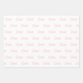 Blush roze wit een jaar oud inpakpapier vel (Voorkant)