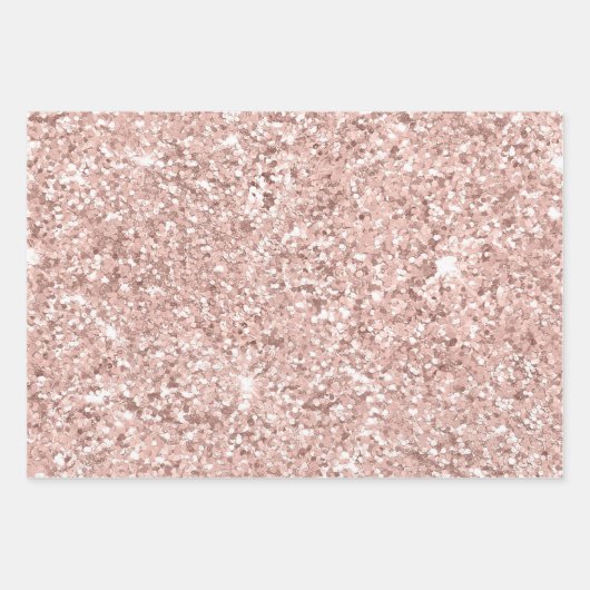 Blush Roze Wit Glam Inpakpapier Vel (Voorkant 3)