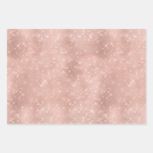 Blush Roze Wit Glam Inpakpapier Vel (Voorkant 2)