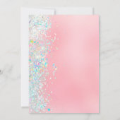 Blush Roze Wit Glitter 30e Dertig Flirty Geboorte Kaart (Achterkant)