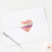 Blush Roze Wit Goud Girly Glam Luipaard Print Hart Sticker (Envelop)