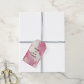 Blush Roze Wit Goud Koeienhuid Animal Cadeaulabel (Met Touw)