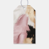 Blush Roze Wit Goud Koeienhuid Animal Cadeaulabel (Achterkant)