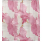 Blush Roze Wit Goud Koeienhuid Animal Douchegordijn (Voorkant)