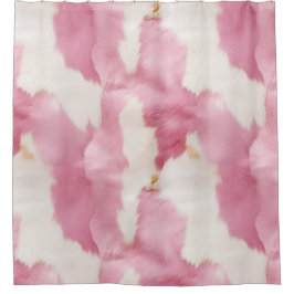 Blush Roze Wit Goud Koeienhuid Animal Douchegordijn