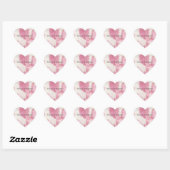 Blush Roze Wit Goud Koeienhuid Animal Hart Sticker (Vel)
