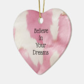 Blush Roze Wit Goud Koeienhuid Animal Keramisch Ornament (Links)