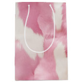 Blush Roze Wit Goud Koeienhuid Animal Medium Cadeauzakje (Voorkant)