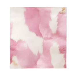 Blush Roze Wit Goud Koeienhuid Animal Notitieblok