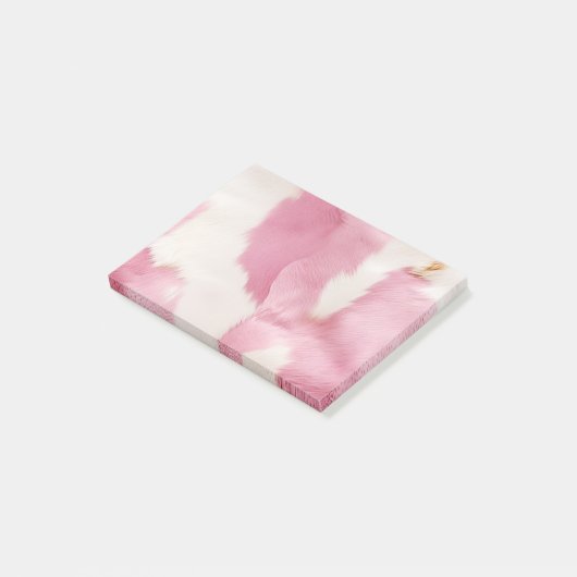 Blush Roze Wit Goud Koeienhuid Animal Post-it® Notes (Schuin)