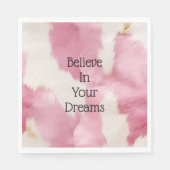 Blush Roze Wit Goud Koeienhuid Animal Servet (Voorkant)