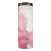Blush Roze Wit Goud Koeienhuid Animal Thermosbeker (Achterkant)
