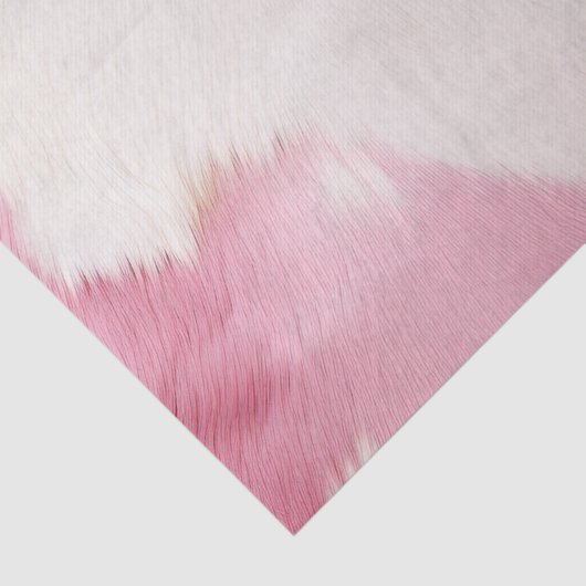 Blush Roze Wit Goud Koeienhuid Animal Tissuepapier (Detail)