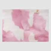 Blush Roze Wit Goud Koeienhuid Animal Tissuepapier (Voorkant)