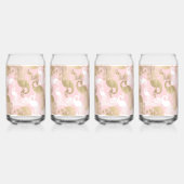 Blush roze wit goud koninklijke pauw vogel blikvorm glas (Achterkant)