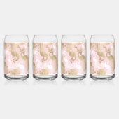 Blush roze wit goud koninklijke pauw vogel blikvorm glas (Voorkant)