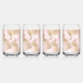 Blush roze wit goud koninklijke pauw vogel blikvorm glas (Links)