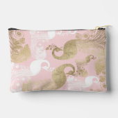 Blush roze wit goud koninklijke pauw vogel etui (Achterkant)