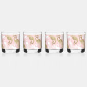 Blush roze wit goud koninklijke pauw vogel whisky glas (Voorkant)