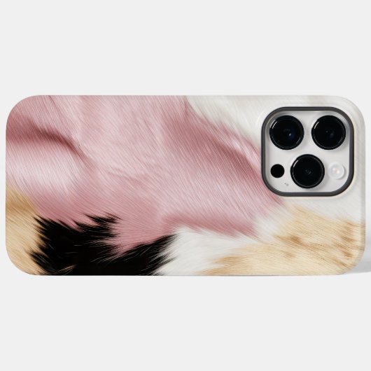 Blush Roze Wit Goud Zwart Koeienhuid Dier Case-Mate iPhone Case (Achterkant (horizontaal))