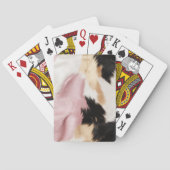 Blush Roze Wit Goud Zwart Koeienhuid Dier Pokerkaarten (Achterkant)