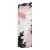 Blush Roze Wit Goud Zwart Koeienhuid Dier Thermosbeker (Gedraaid links)