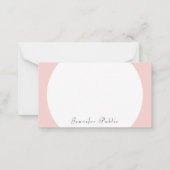 Blush Roze Wit Kalligrafeerde Moderne Trendy Notitiekaartje (Achterkant)