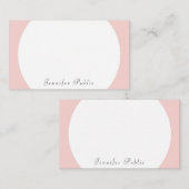 Blush Roze Wit Kalligrafeerde Moderne Trendy Notitiekaartje (Voorkant / Achterkant)