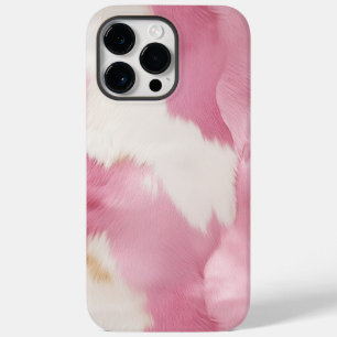Blush Roze Wit Koeienhuid Dier Case-Mate iPhone 14 Pro Max Hoesje