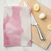 Blush Roze Wit Koeienhuid Dier Theedoek (Quarter Fold)