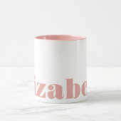 Blush Roze Wit Magazine Serif Font Chic Elegant Mok (Midden)
