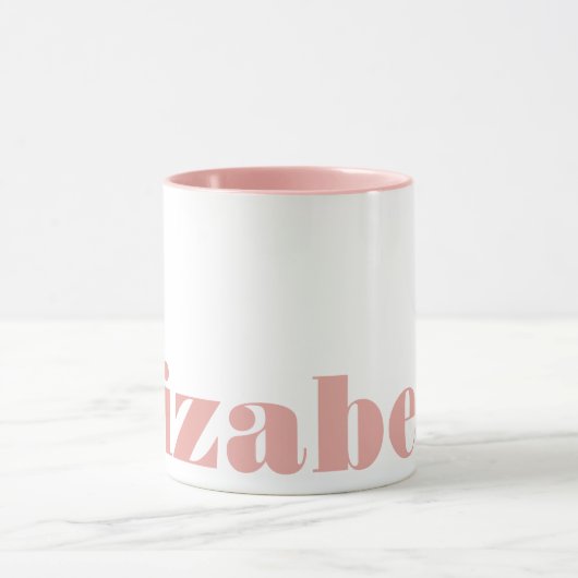 Blush Roze Wit Magazine Serif Font Chic Elegant Mok (Midden)