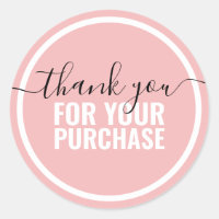 Blush roze wit modern dank u script verpakking