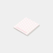 Blush Roze Wit Modern Monogram Initiaal Letter Post-it® Notes (Schuin)