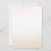 Blush Roze Wit Peach Ombre Goud Confetti Kaart (Achterkant)