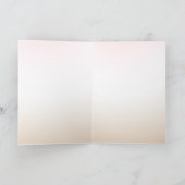 Blush Roze Wit Peach Ombre Goud Confetti Kaart (Binnen)