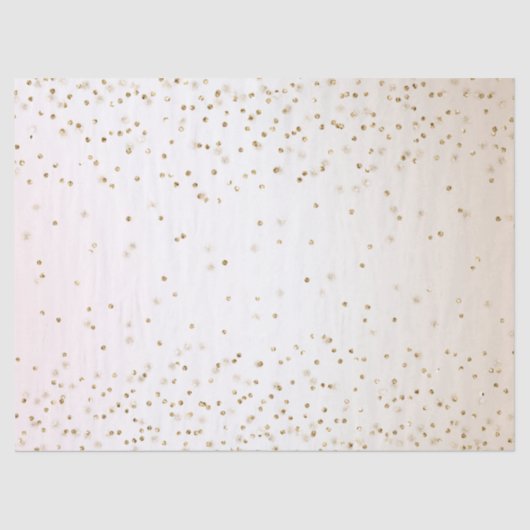 Blush Roze Wit Peach Ombre Goud Confetti Tissuepapier (Voorkant)