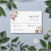 Blush Roze Wit Rozen Bloemen Elegante Bruiloft RSV