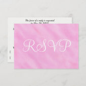 Blush Roze Wit Waterverf Bruiloft RSVP (Voorkant / Achterkant)