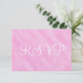 Blush Roze Wit Waterverf Bruiloft RSVP Kaartje (Staand voorkant)